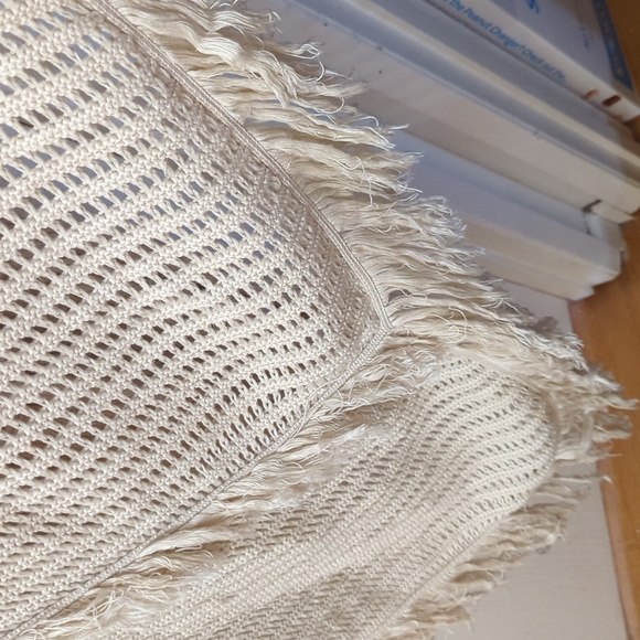 Lucky Brand 100% Cotton Fringe Water Fall Cardigan - Picture 3 of 4